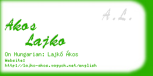 akos lajko business card