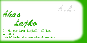 akos lajko business card